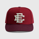 Eric Emanuel EE Basic Hat in burgundy and off white colors