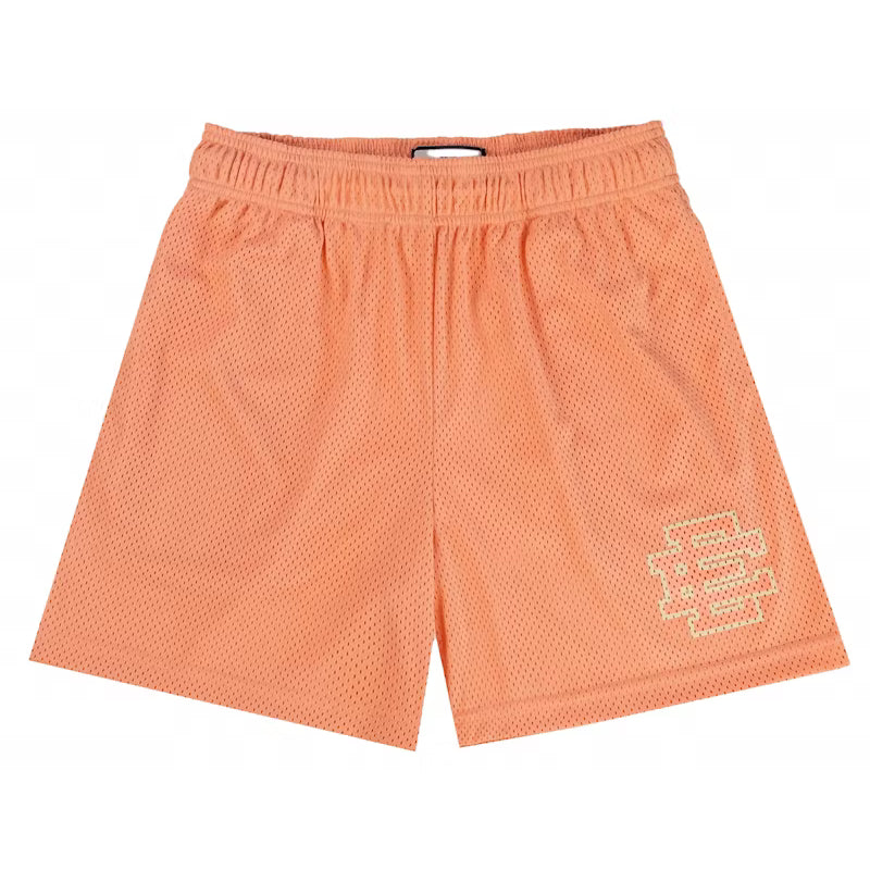 Eric Emanuel salmon mesh athletic shorts with logo detailing