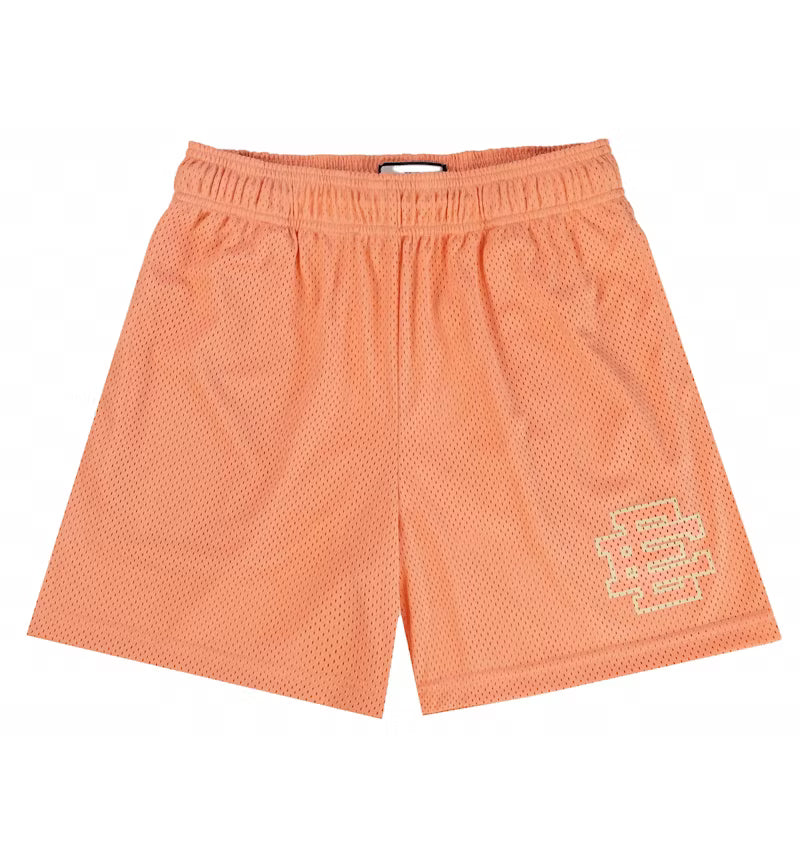 Eric Emanuel salmon mesh athletic shorts with logo detailing