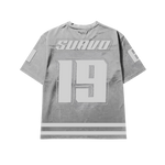 Suavo World Eagle Mesh Jersey Grey with number 19 and bold text design.