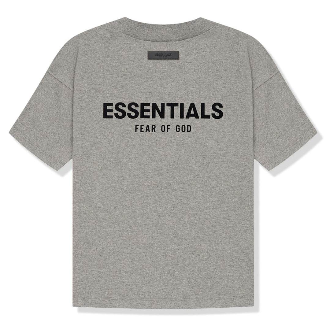 Fear of God Essentials Dark Oatmeal T-Shirt SS22, back view.