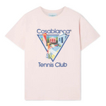 CASABLANCA TENNIS CLUB La Joueuse T-Shirt in Pale Pink