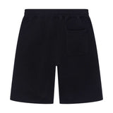 Black Siarr Puff Shorts with elastic waistband and pockets, regular fit cotton material.