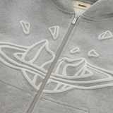 Broken Planet Heather Grey Zip-Up Hoodie