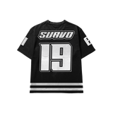 Suavo World Eagle Mesh Jersey Black with bold number 19 design.