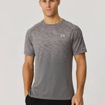 Reprimo Axis T-Shirt titanium seamless athletic fit with reflective detailing worn by male model