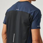 Back view of Reprimo Nova T-Shirt in black and navy with reflective detailing and heat-sealed seams.