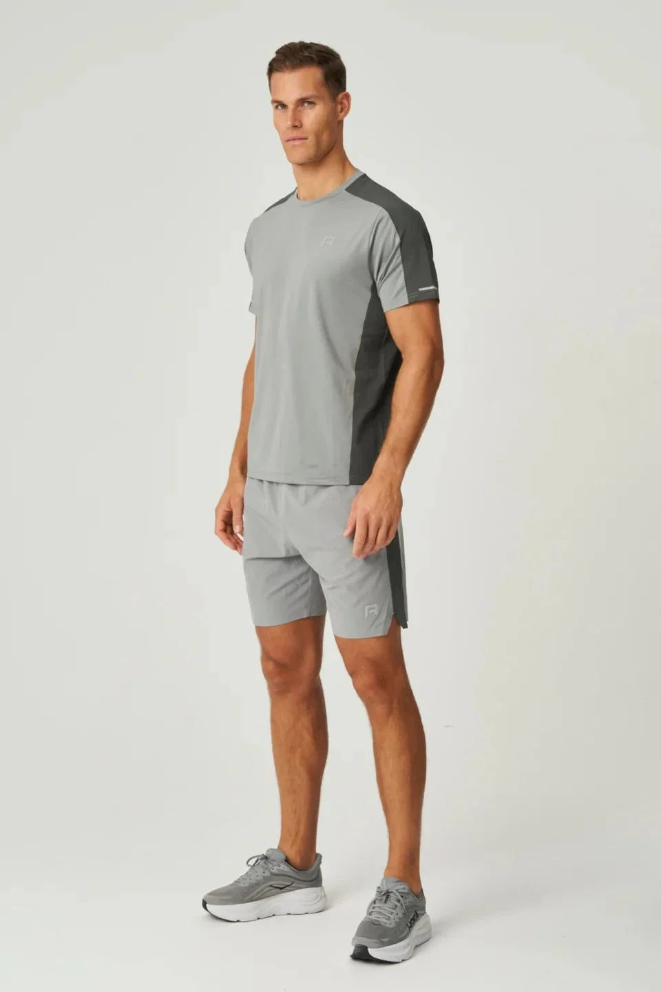 Reprimo Nova T-Shirt slate marble duo-tone athletic fit with heat-sealed seams and reflective details on male model