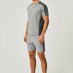 Reprimo Nova T-Shirt slate marble duo-tone athletic fit with heat-sealed seams and reflective details on male model