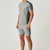 Reprimo Nova T-Shirt slate marble duo-tone athletic fit with heat-sealed seams and reflective details on male model