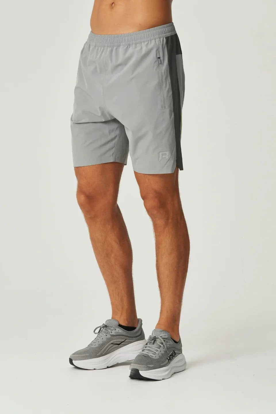 Lightweight breathable slate Reprimo Nova Shorts with ergonomic fit and adaptive waistband for active performance