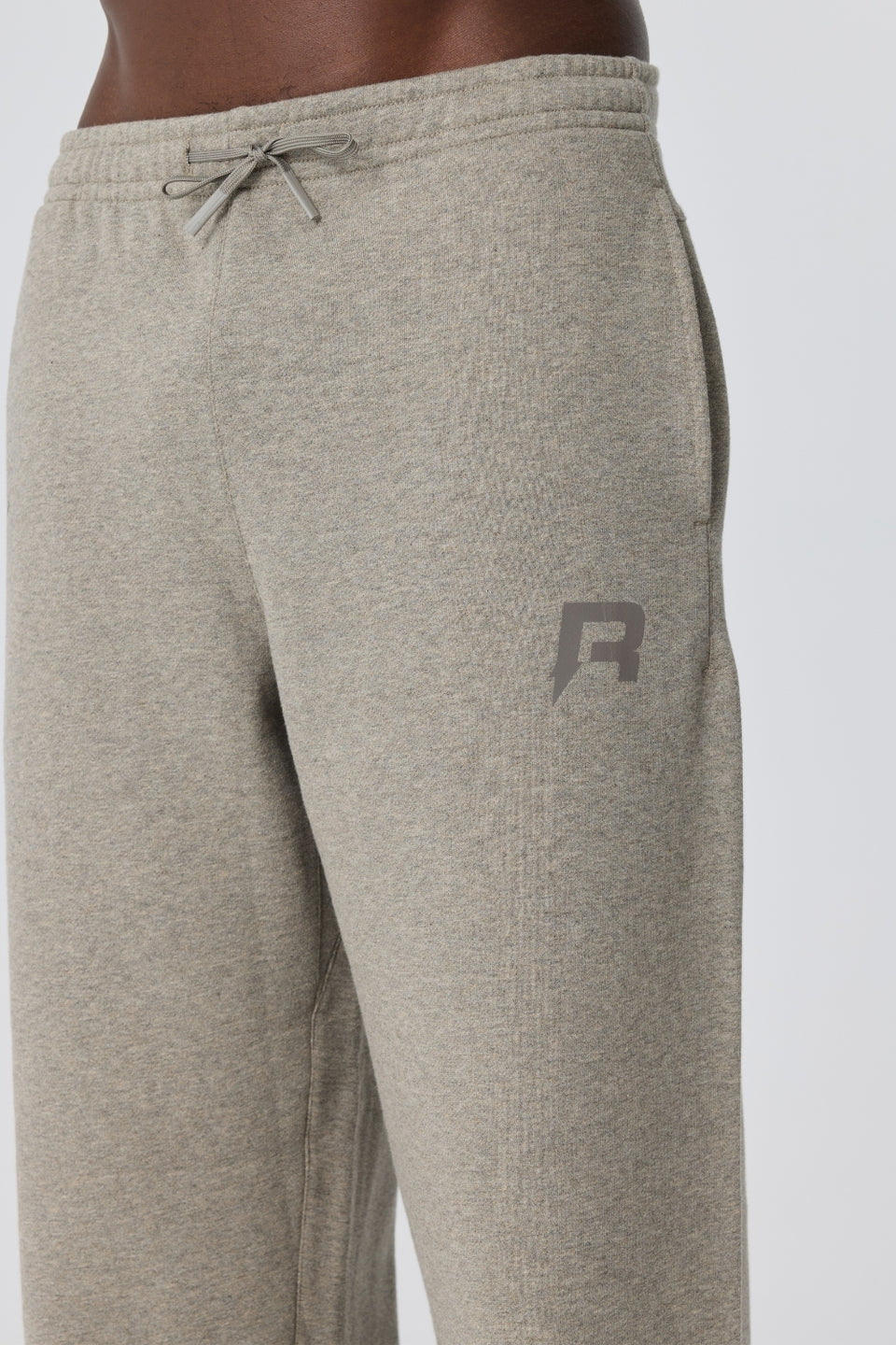 Grey Reprimo Collective Joggers with brushed-back jersey fabric and adjustable waistband