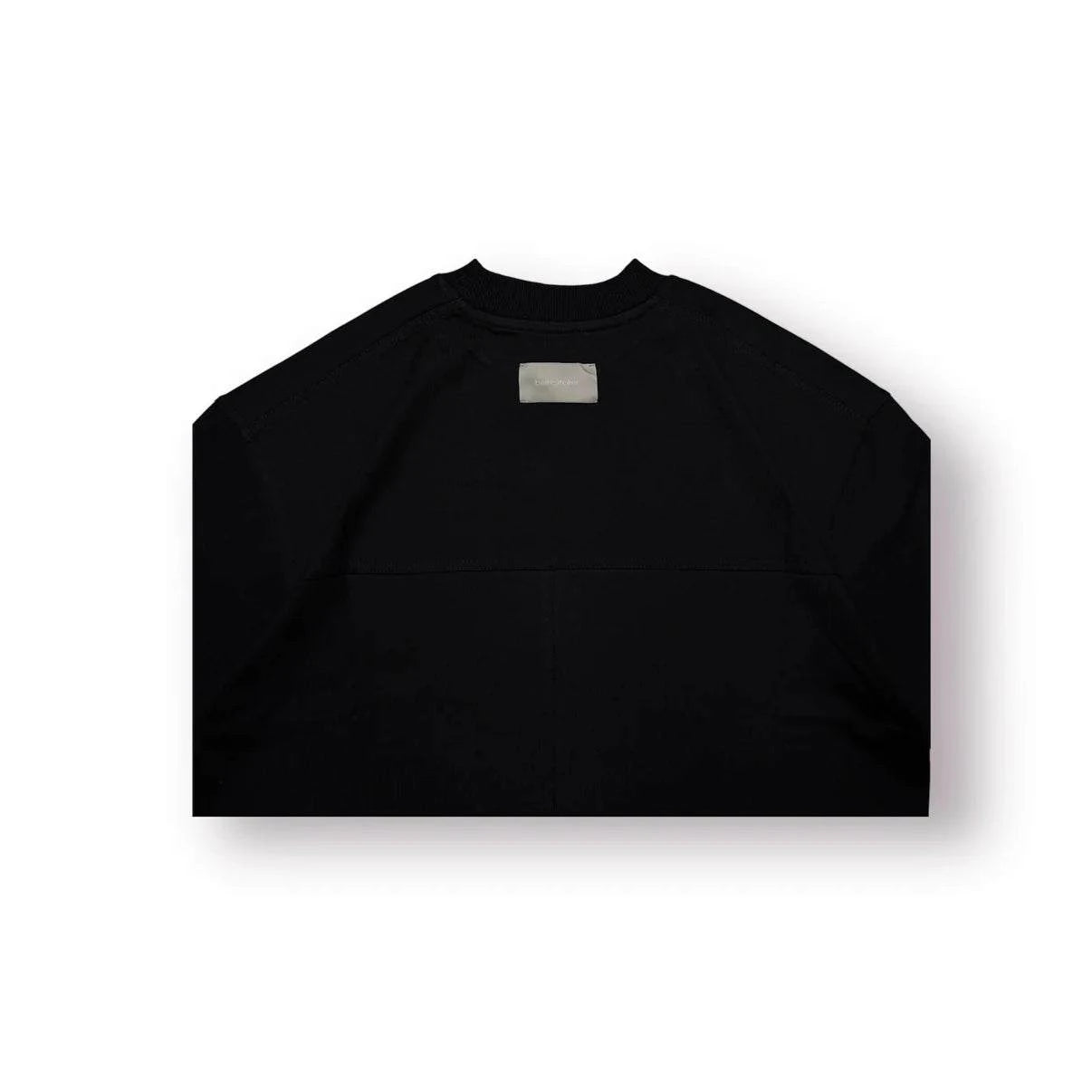 Baire Atelier Blank Tee black heavyweight cotton relaxed fit with custom back paneling and branded label
