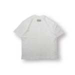 White Baire Atelier Blank Tee with high neckline, dropped shoulders, relaxed fit, and custom back paneling