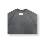 Baire Atelier Blank Tee charcoal heavyweight cotton relaxed fit with custom back paneling and label