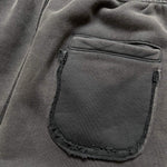 Askyurself Cross Studs Capri Vintage Fleece Shorts in gray with cross studs design