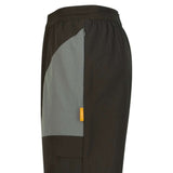 Studio By Charles Khaki Two Tone Studio Short hanging on wooden hanger against white background