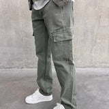 Siarr Denim Cargo Pants Green