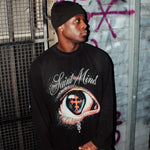 Saint Mind Wavy Zip Up Hoodie oversized fit 100% cotton thermal with front and back printed logos