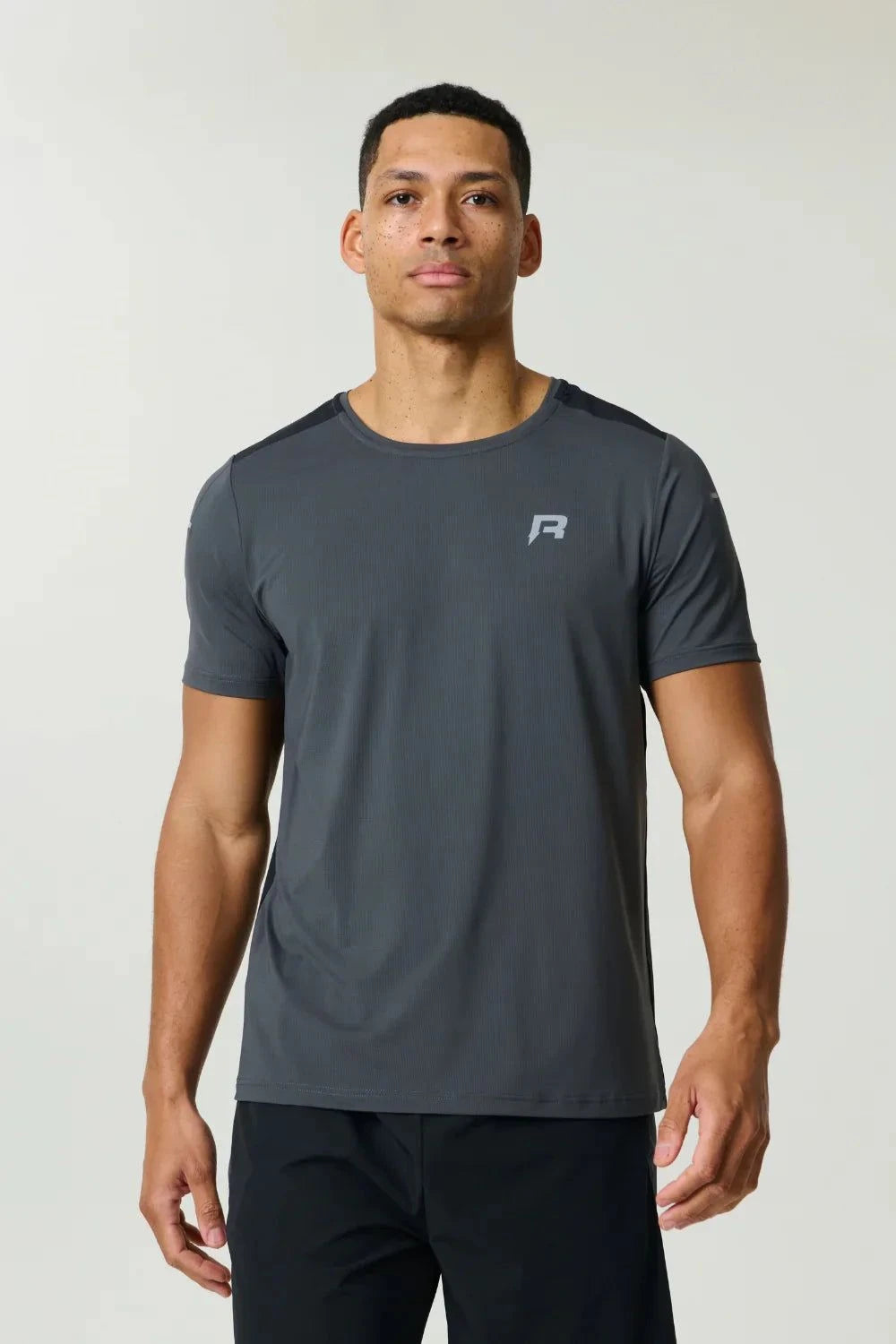 Reprimo Clima T-Shirt in slate and obsidian with lightweight, moisture-wicking fabric and athletic fit for high-performance training