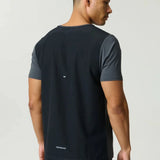 Reprimo Clima T-Shirt in slate and obsidian with lightweight, moisture-wicking, four-way stretch fabric and athletic fit for high-intensity training