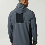 Reprimo Clima Shell Jacket in slate and obsidian with insulated loft fill, reflective branding, and secure zip pockets for cold weather.