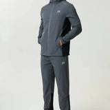 Reprimo Clima Shell Jacket in slate and obsidian with insulated loft, reflective branding, and secure zip pockets for cold weather.