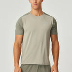 Reprimo Flight T-Shirt khaki athletic fit breathable lightweight with reflective strips for visibility