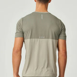 Reprimo Flight T-Shirt khaki athletic fit with reflective strips and two-tone design