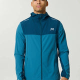 Reprimo Flight Windbreaker in lake blue and teal with zip pockets and back vent for lightweight weather protection