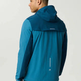 Reprimo Flight Windbreaker in lake blue and teal with zip pockets and lightweight polyamide fabric