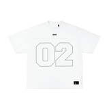 Jare Jaresey White logo on white background