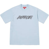 Supreme Raised Script short sleeve top in light blue