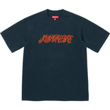 Supreme Raised Script Navy Short Sleeve Top