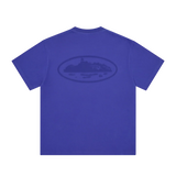 Corteiz Island Knockout Tee in indigo blue color