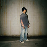 Lord Culture Flame Long Sleeve Vintage Grey