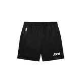 Jare Mesh Shorts in black color displayed on a white background