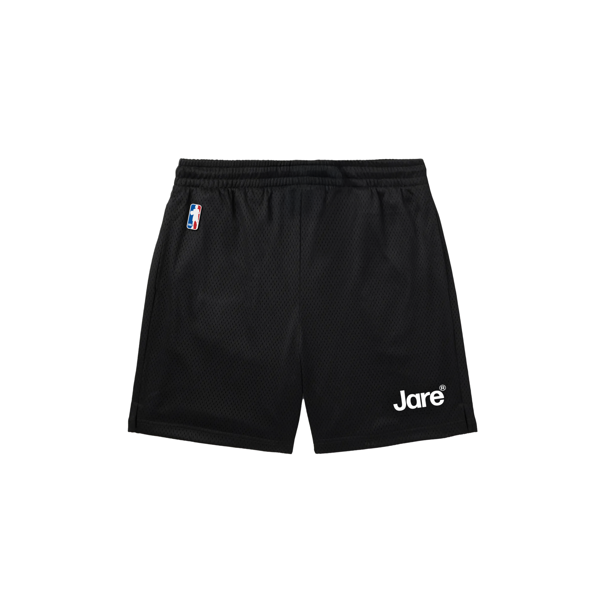Jare Mesh Shorts in black color displayed on a white background