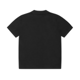 Corteiz Serie A black knit jersey back view with short sleeves