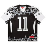 Supreme Stars Football Jersey Black with star pattern and number 11.