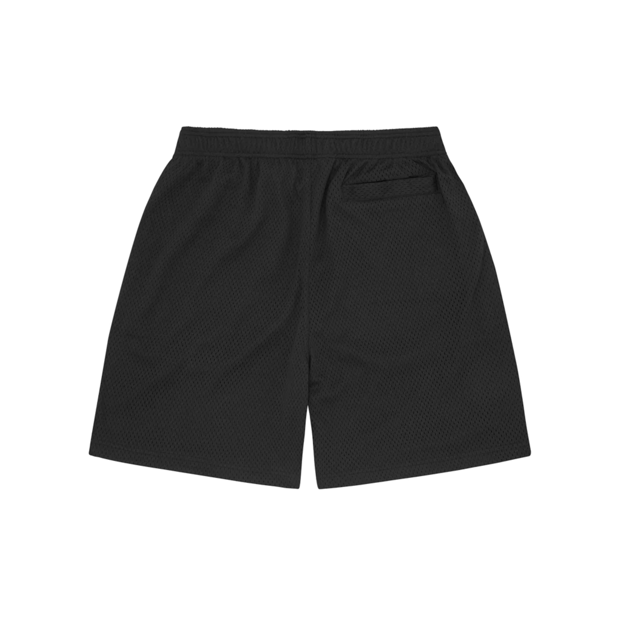 Corteiz RTW Mesh Shorts Black, back view.