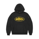 Corteiz Alcatraz Hoodie 2025 in black with yellow design.