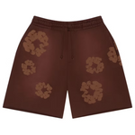 Denim Tears Mono Cotton Wreath Shorts in brown.