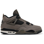 Unreleased Air Jordan 4 Retro Cave Stone sneaker in gray with black accents side view