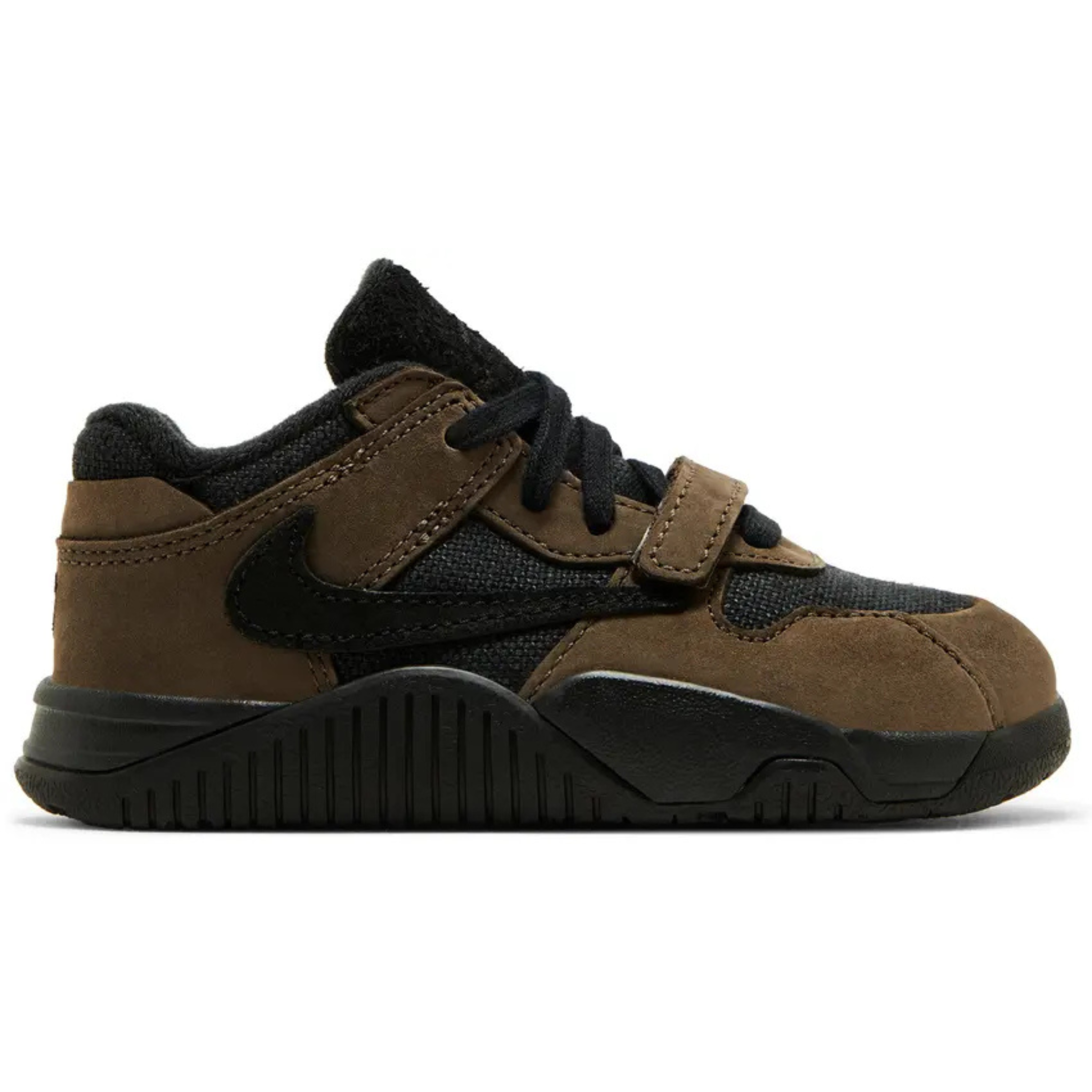 Travis Scott x Jordan Jumpman Jack TR TD sneaker in dark mocha and black colorway