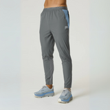 Reprimo Flight Pants in air force blue and gunmetal with side pockets and reflective strips for athletic performance and comfort
