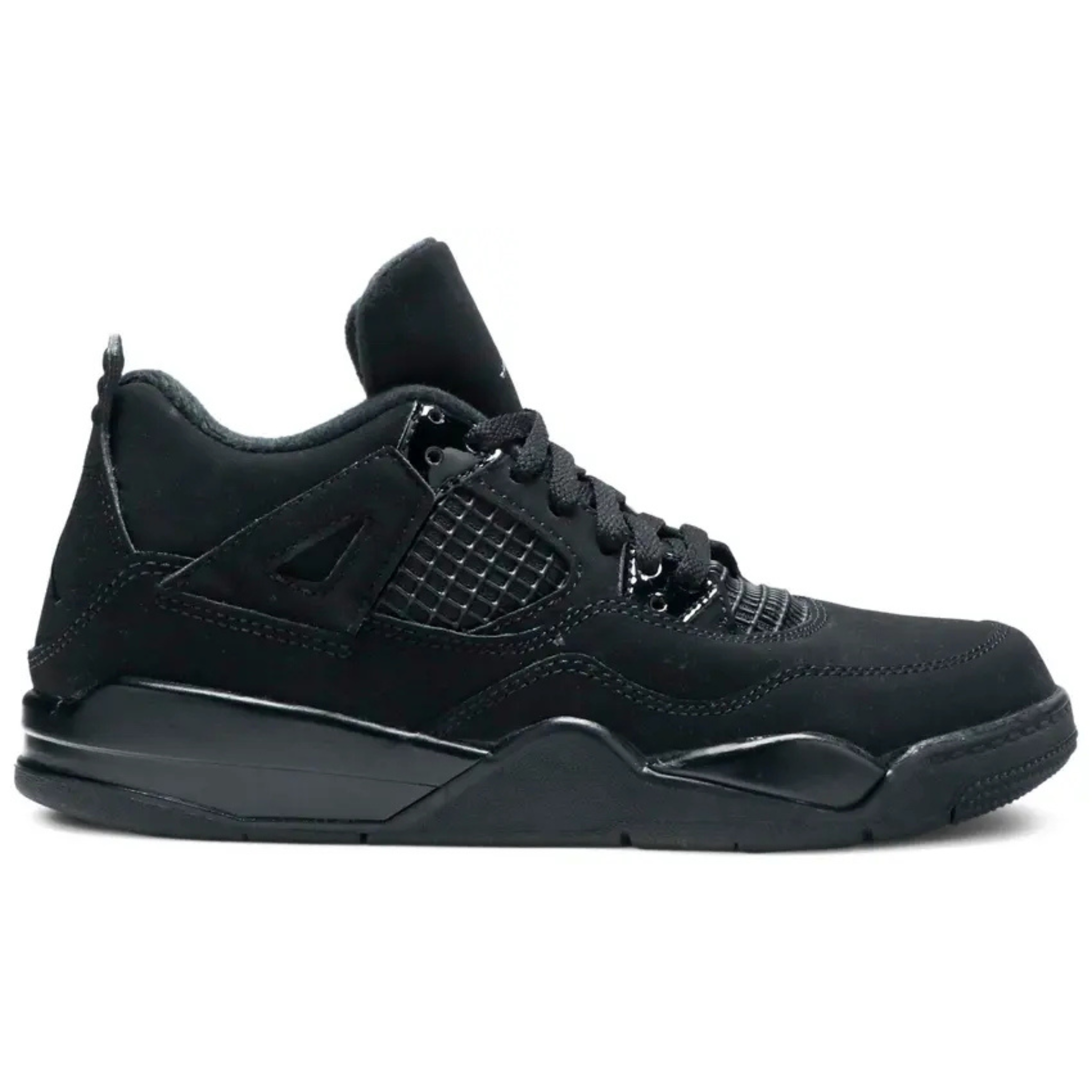 Black Air Jordan 4 Retro PS Black Cat 2020 sneaker side view