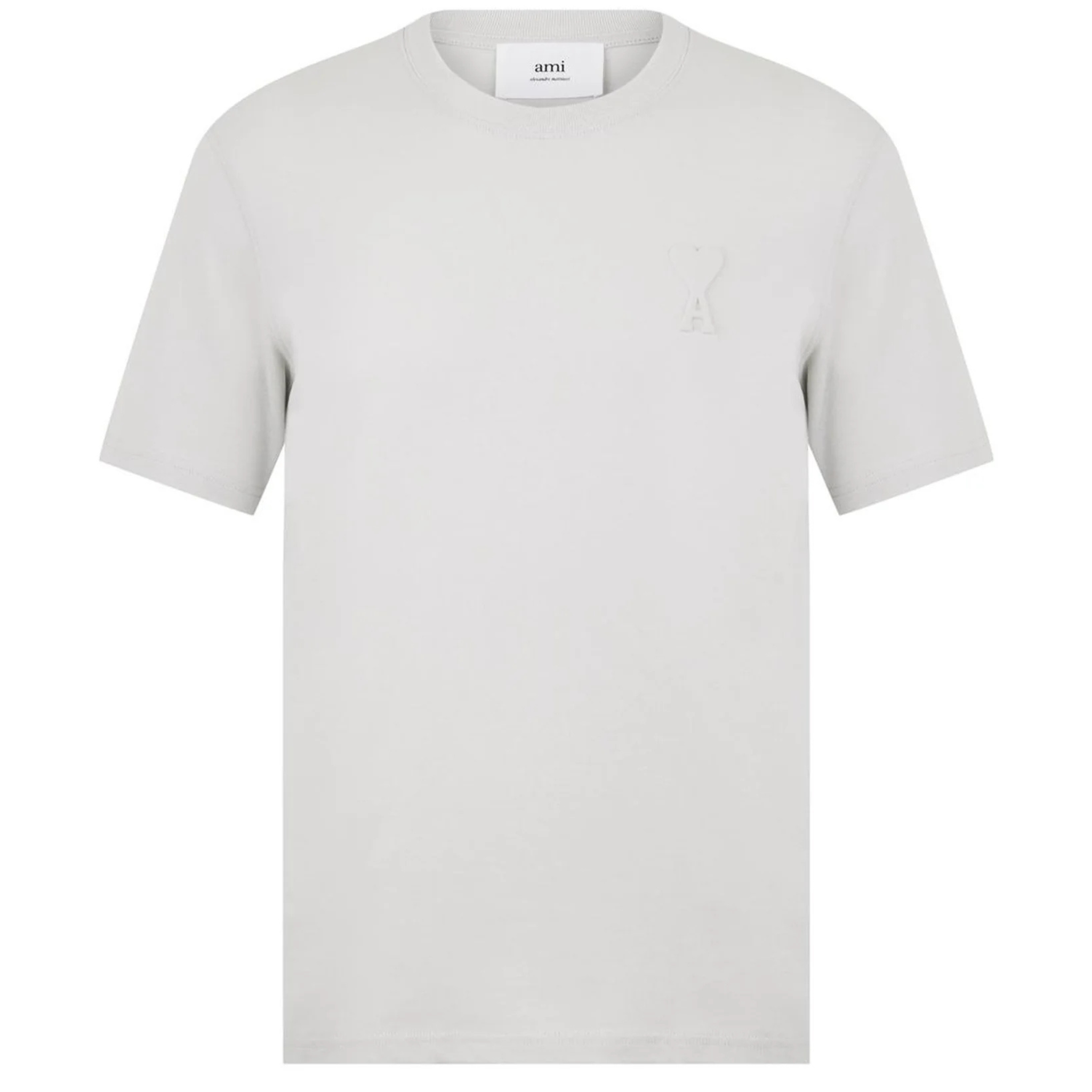 Ami Paris white t-shirt with embossed heart logo on chest