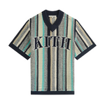 Kith Spencer II crochet jersey with striped pattern and KITH logo on front