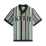 Kith Spencer II crochet jersey with striped pattern and KITH logo on front